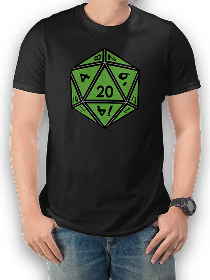 20-dice-green-t-shirt schwarz 1