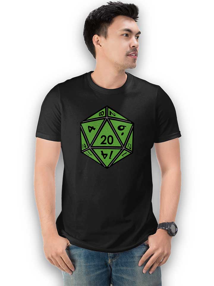 20-dice-green-t-shirt schwarz 2