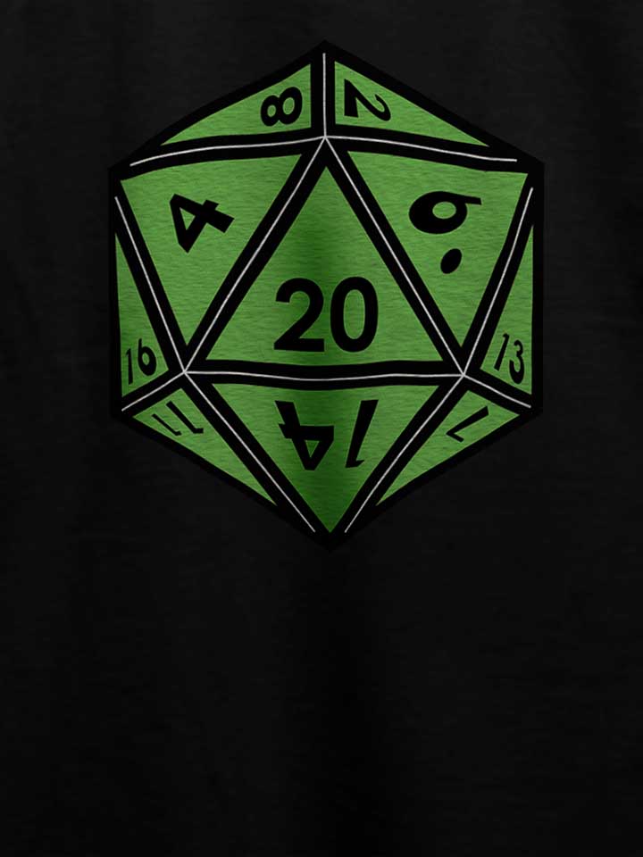 20-dice-green-t-shirt schwarz 4