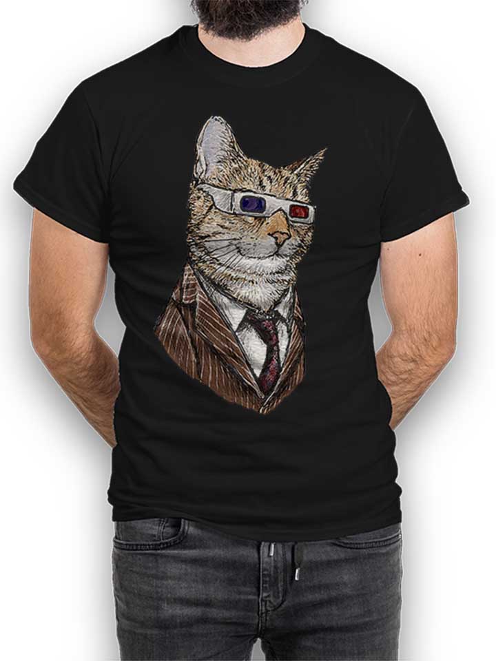 3D Suit Cat T-Shirt nero L