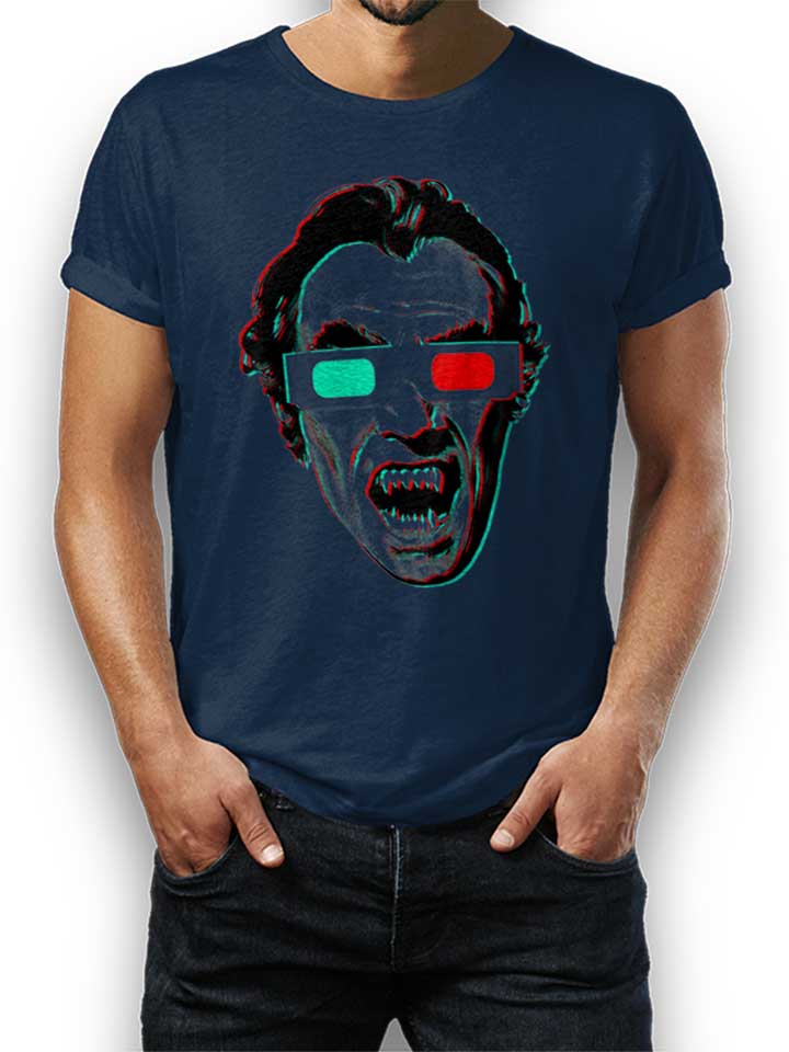 3D Vampir T-Shirt dunkelblau L