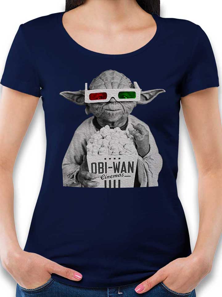 3D Yoda Womens T-Shirt deep-navy L
