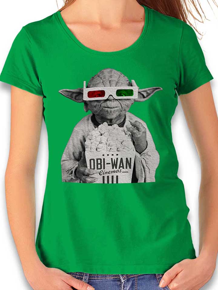 3D Yoda Damen T-Shirt gruen L