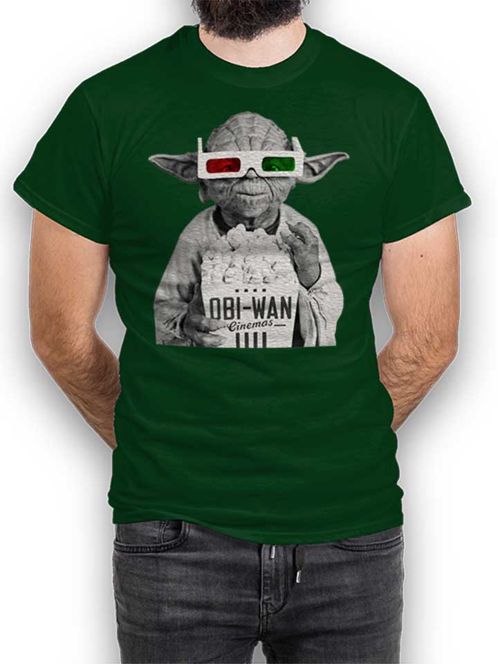3D Yoda Camiseta verde-oscuro L