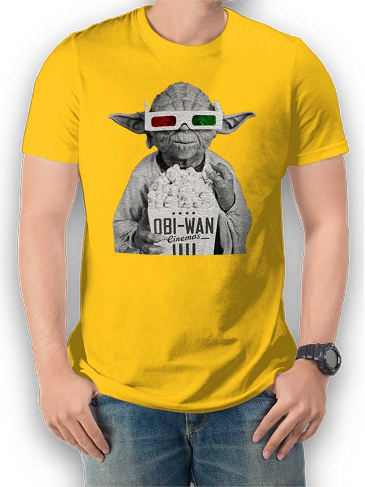 3D Yoda Kinder T-Shirt gelb 110 / 116