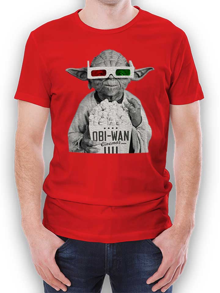 3D Yoda Kinder T-Shirt rot 110 / 116