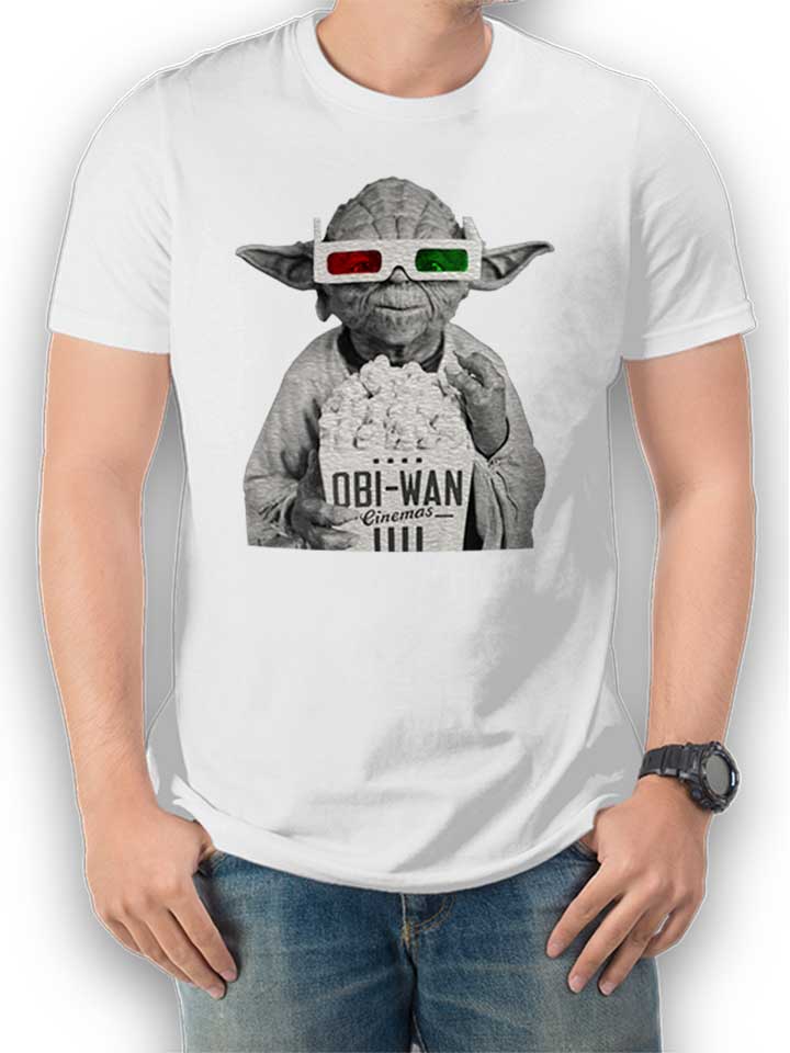 3D Yoda T-Shirt bianco L