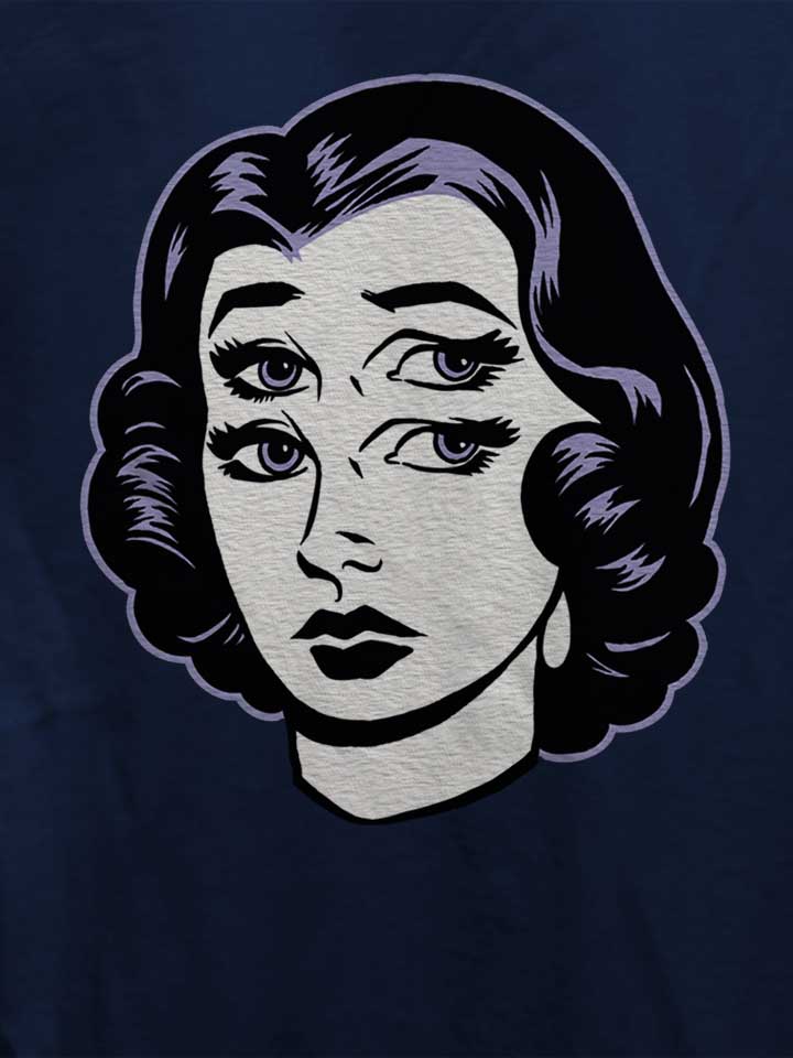 4-eyed-girl-damen-t-shirt dunkelblau 4