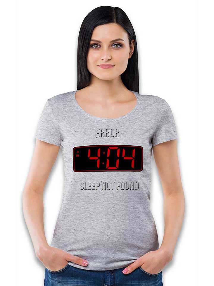 404-error-sleep-not-found-damen-t-shirt grau-meliert 2