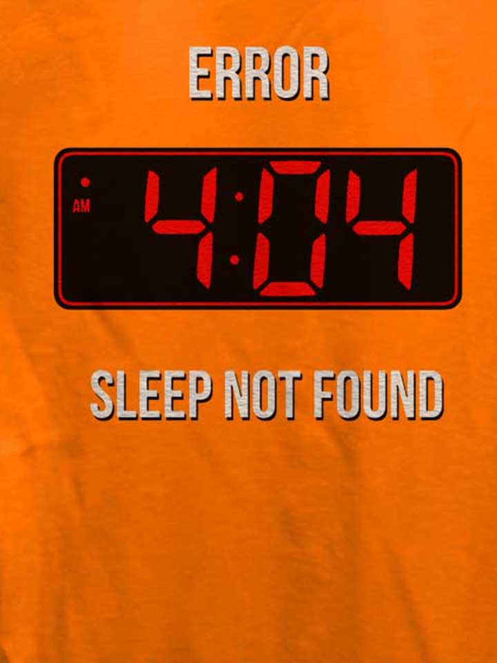 404-error-sleep-not-found-damen-t-shirt orange 4