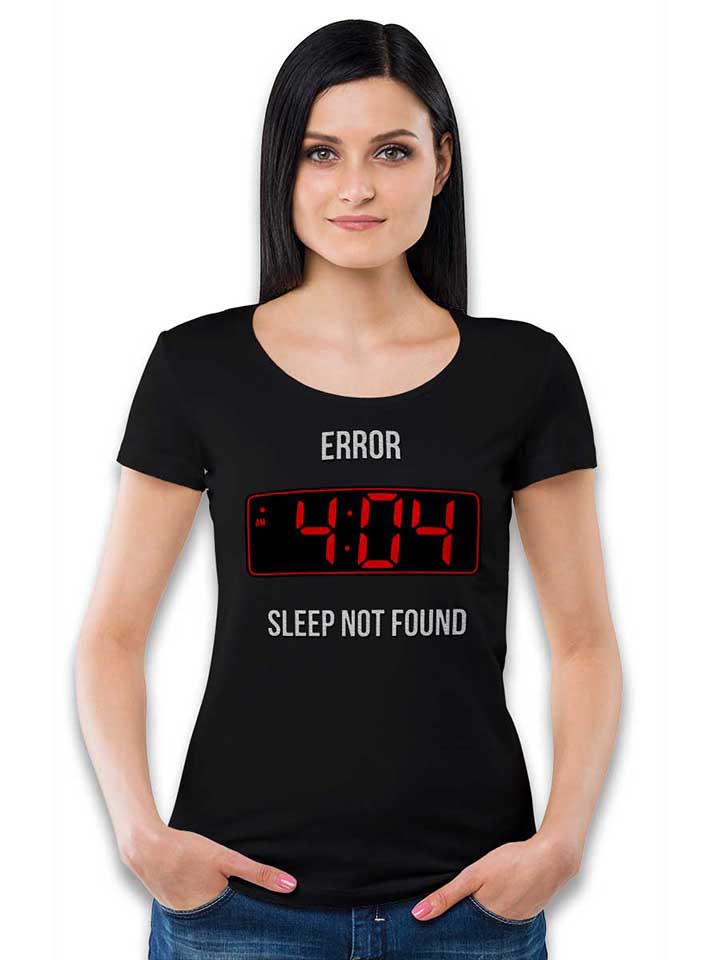 404-error-sleep-not-found-damen-t-shirt schwarz 2