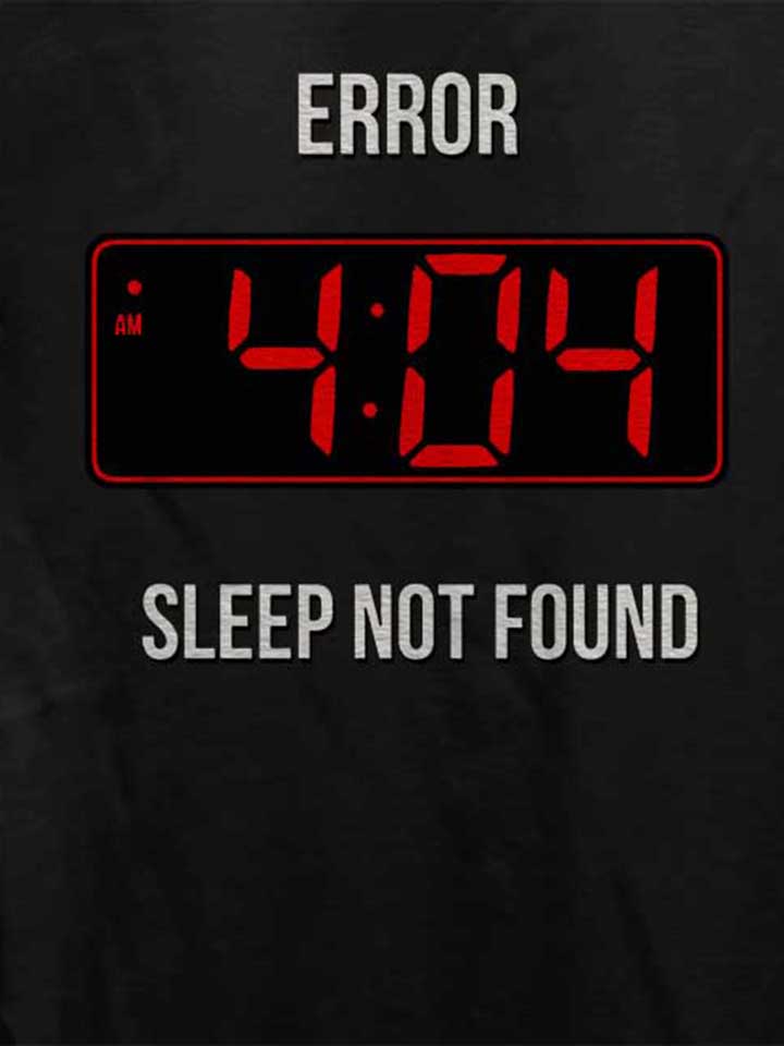 404-error-sleep-not-found-damen-t-shirt schwarz 4