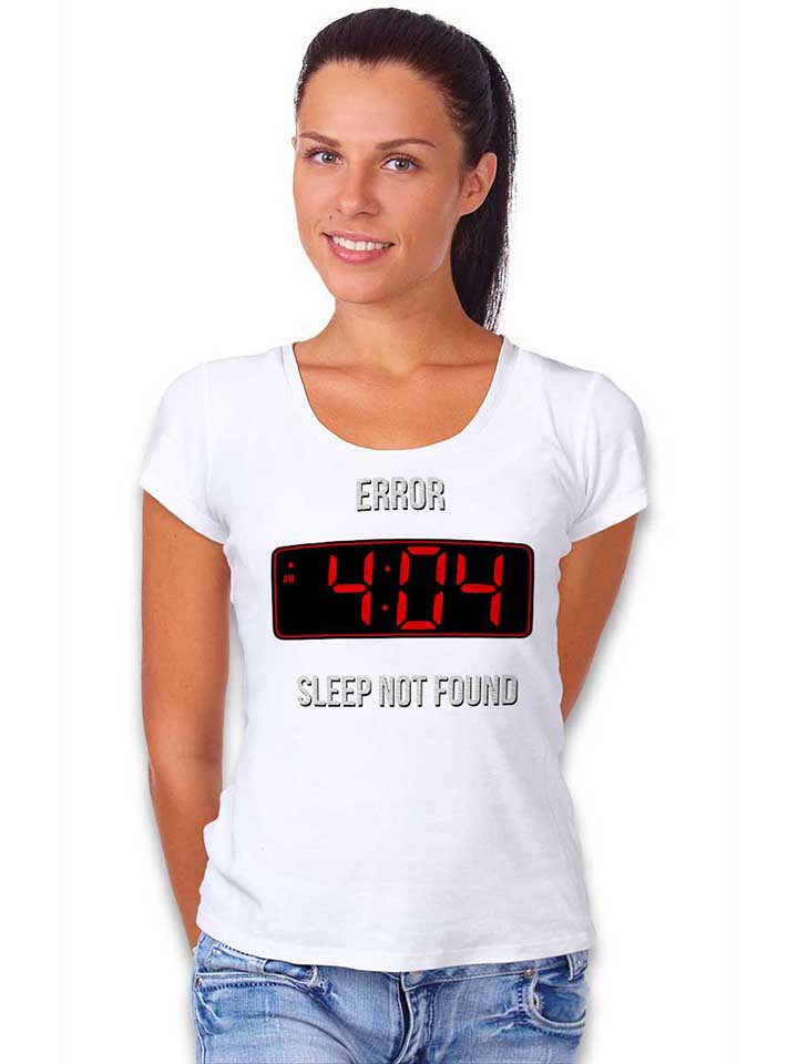 404-error-sleep-not-found-damen-t-shirt weiss 2