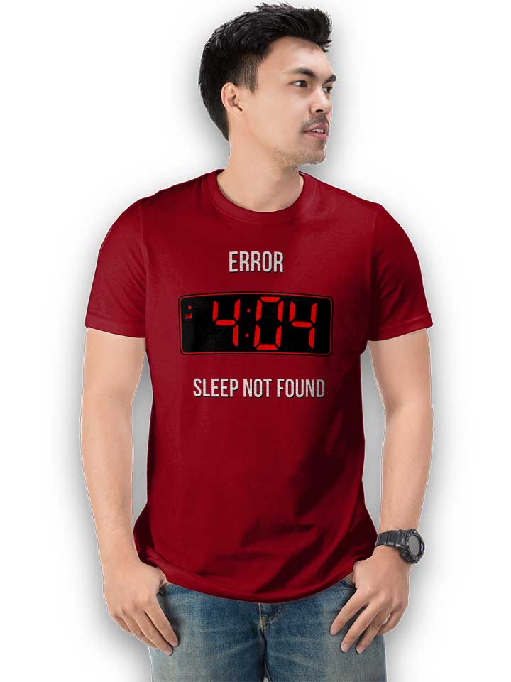 404-error-sleep-not-found-t-shirt bordeaux 2