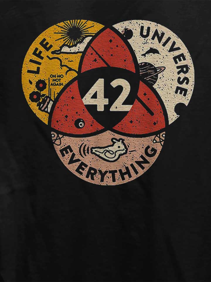42-answer-to-life-universe-and-everything-damen-t-shirt schwarz 4
