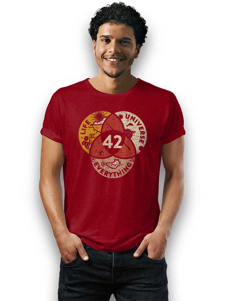 42-answer-to-life-universe-and-everything-t-shirt bordeaux 2