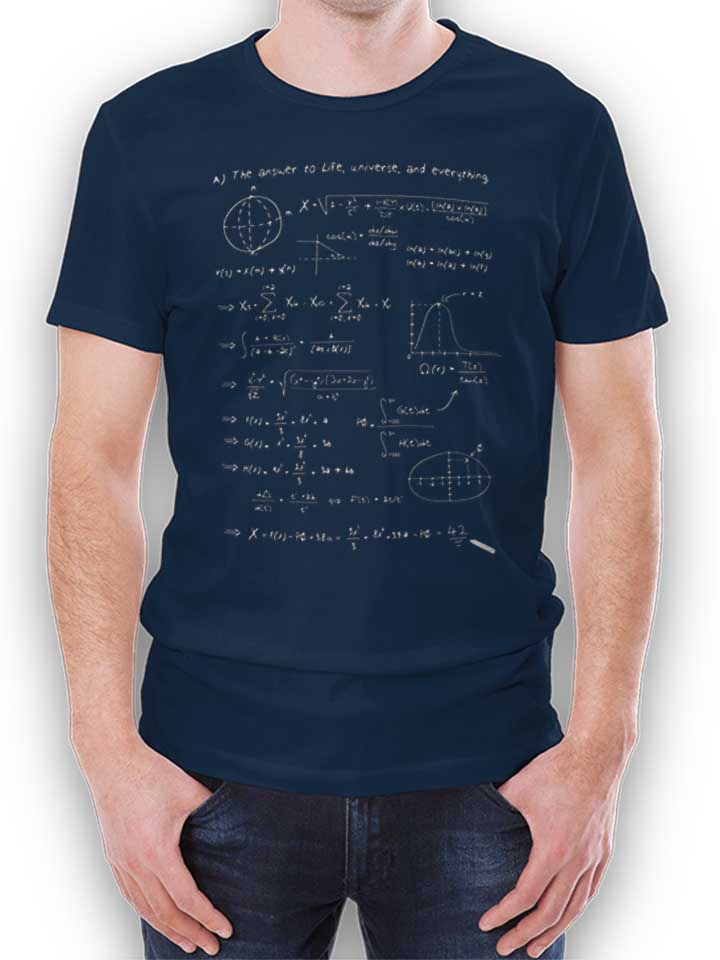 42 Formular Answer T-Shirt dunkelblau L