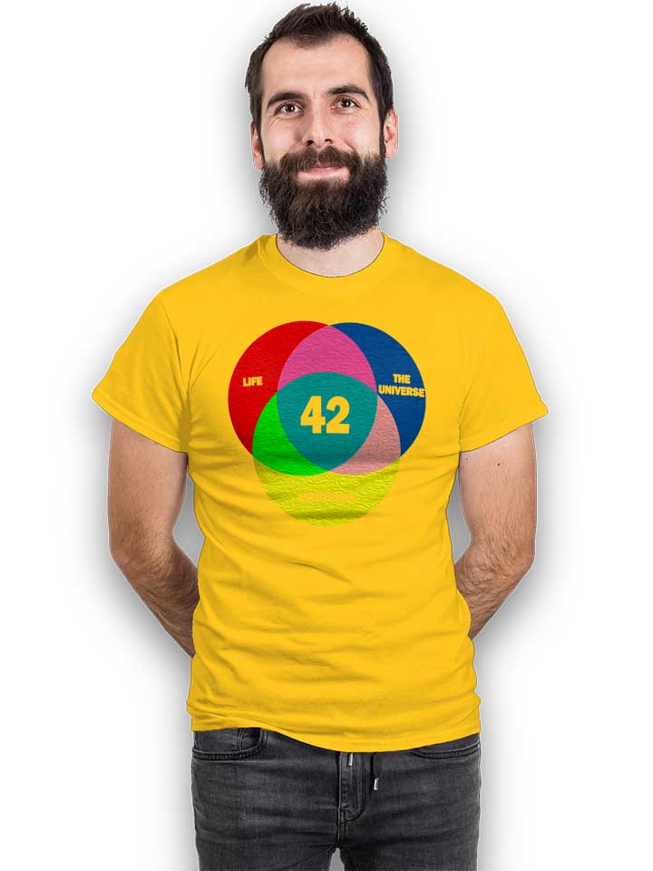 42-life-the-universe-everything-t-shirt gelb 2