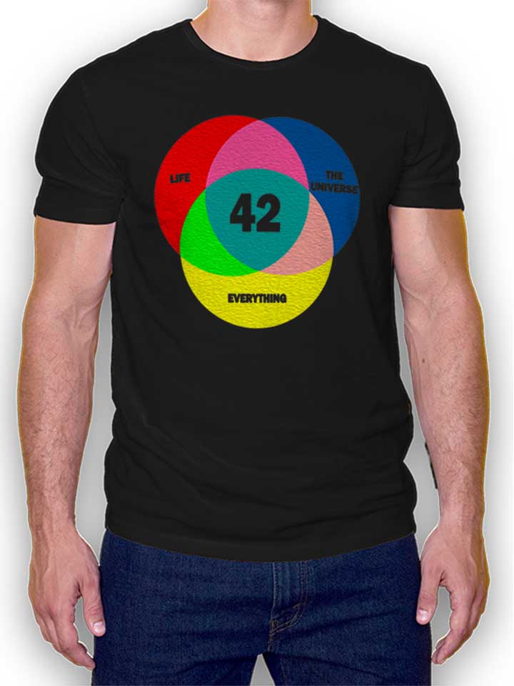 42 Life The Universe Everything T-Shirt nero L
