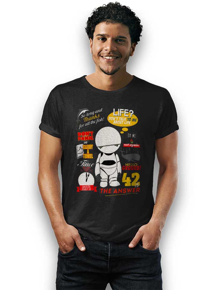 42-sad-robot-answer-t-shirt schwarz 2