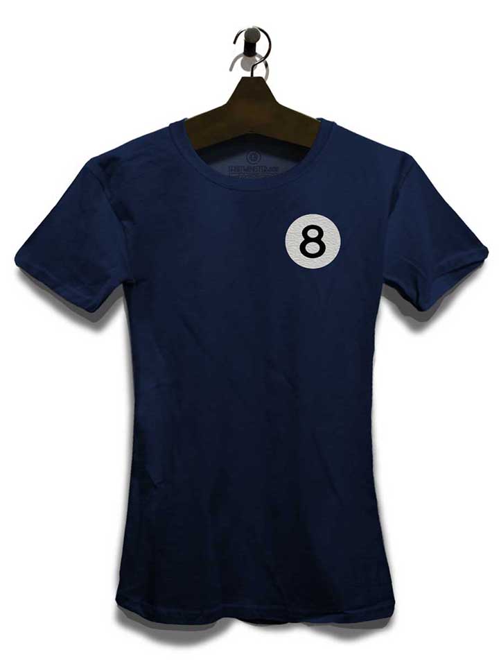 8-ball-chest-print-damen-t-shirt dunkelblau 3