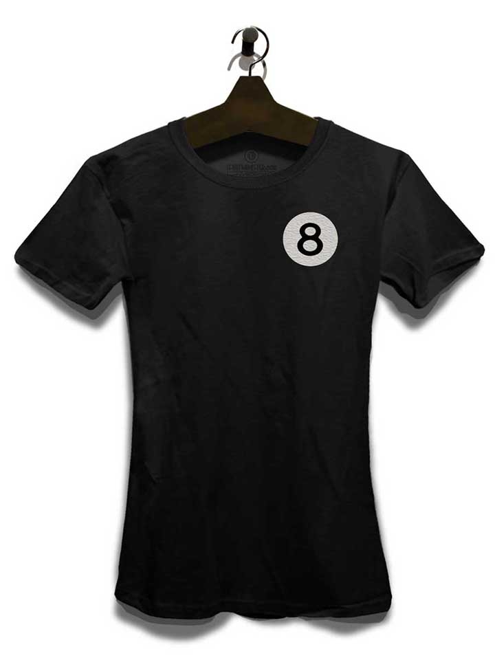 8-ball-chest-print-damen-t-shirt schwarz 3