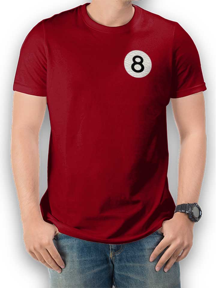 8-ball-chest-print-t-shirt bordeaux 1