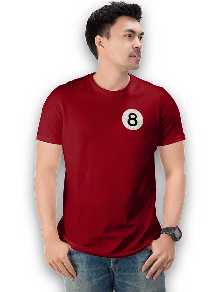 8-ball-chest-print-t-shirt bordeaux 2