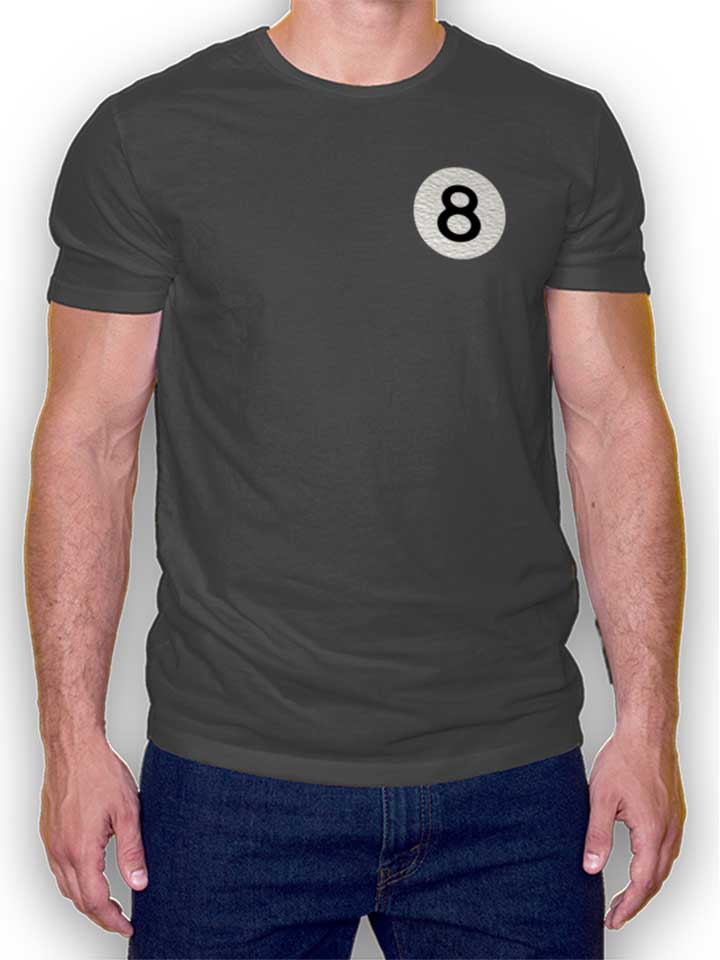 8 Ball Chest Print T-Shirt gris-fonc L