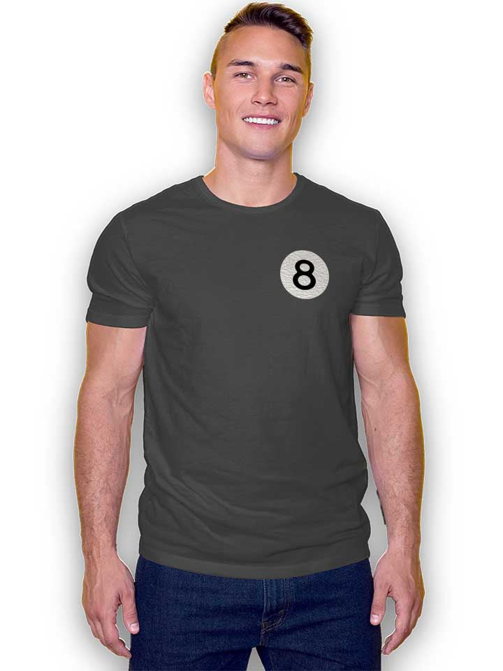 8-ball-chest-print-t-shirt dunkelgrau 2