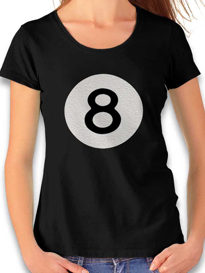 8-ball-damen-t-shirt schwarz 1