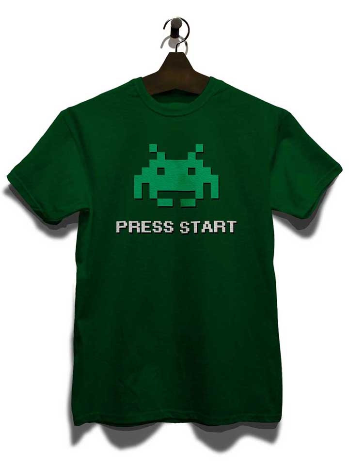 8-bit-alien-press-start-t-shirt dunkelgruen 3