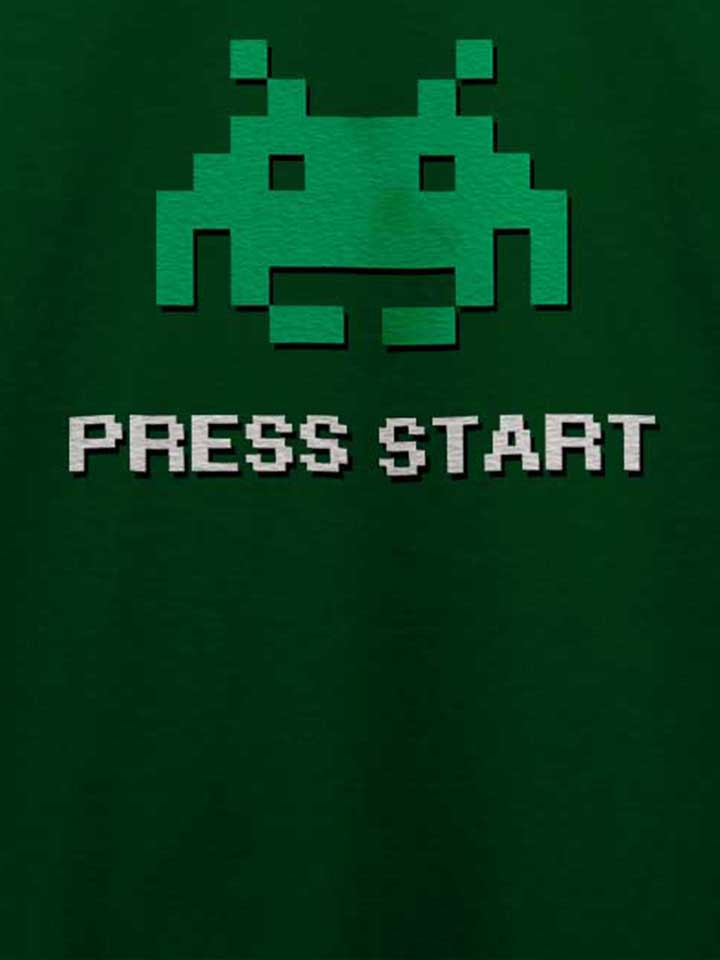 8-bit-alien-press-start-t-shirt dunkelgruen 4