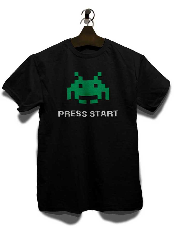 8-bit-alien-press-start-t-shirt schwarz 3
