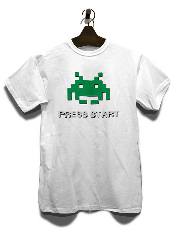8-bit-alien-press-start-t-shirt weiss 3