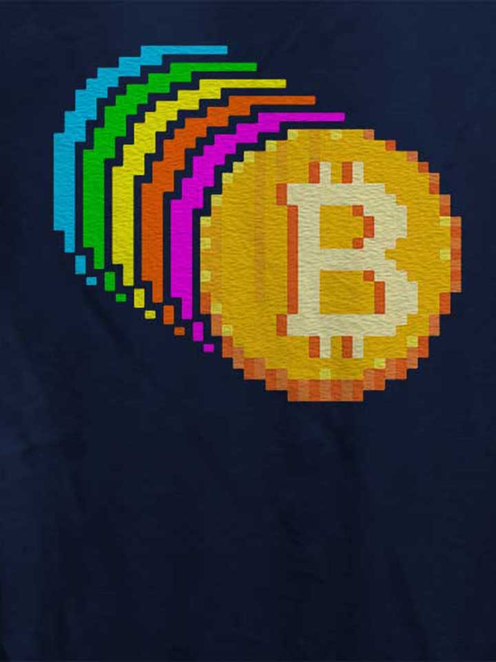 8-bit-bitcoin-rainbow-damen-t-shirt dunkelblau 4