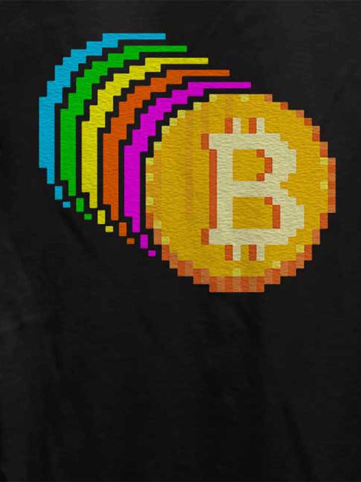 8-bit-bitcoin-rainbow-damen-t-shirt schwarz 4