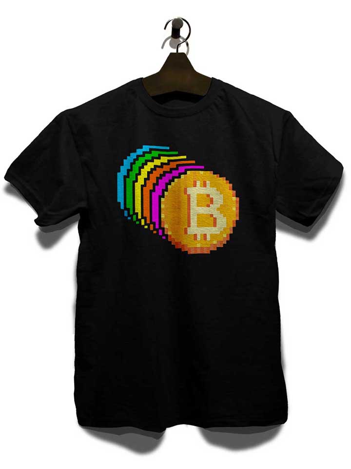 8-bit-bitcoin-rainbow-t-shirt schwarz 3