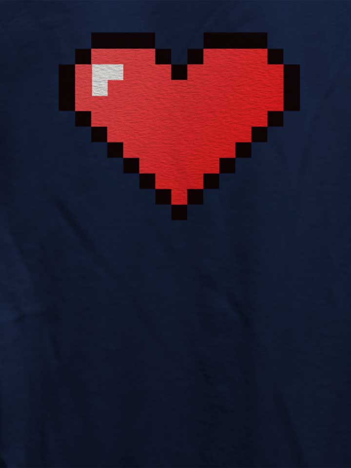8-bit-heart-damen-t-shirt dunkelblau 4