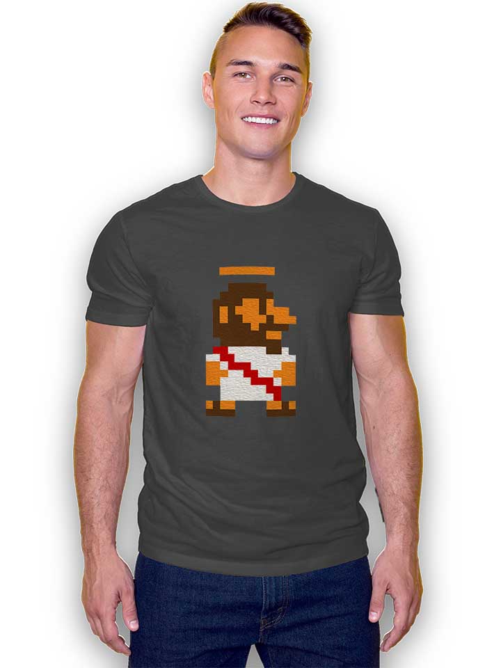 8-bit-jesus-t-shirt dunkelgrau 2