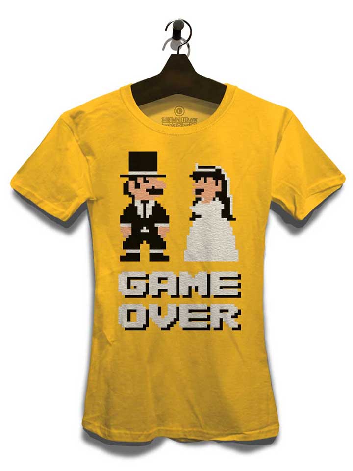 8-bit-junggesellen-game-over-damen-t-shirt gelb 3