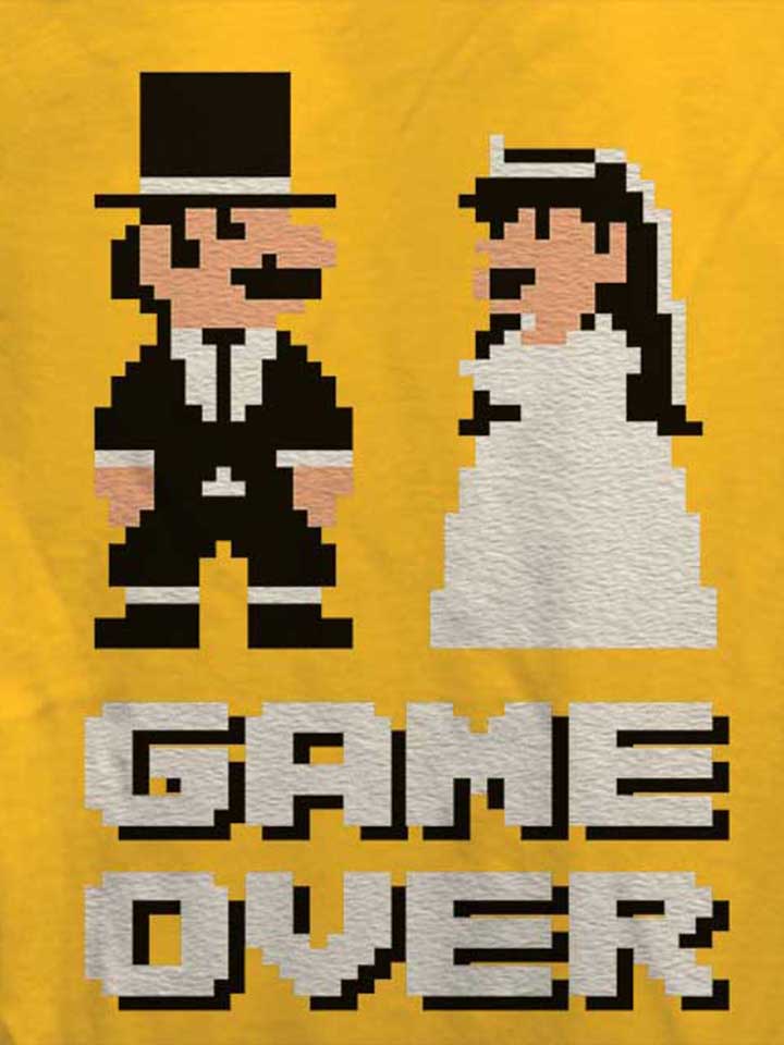 8-bit-junggesellen-game-over-damen-t-shirt gelb 4