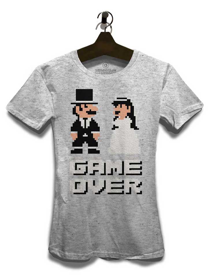8-bit-junggesellen-game-over-damen-t-shirt grau-meliert 3