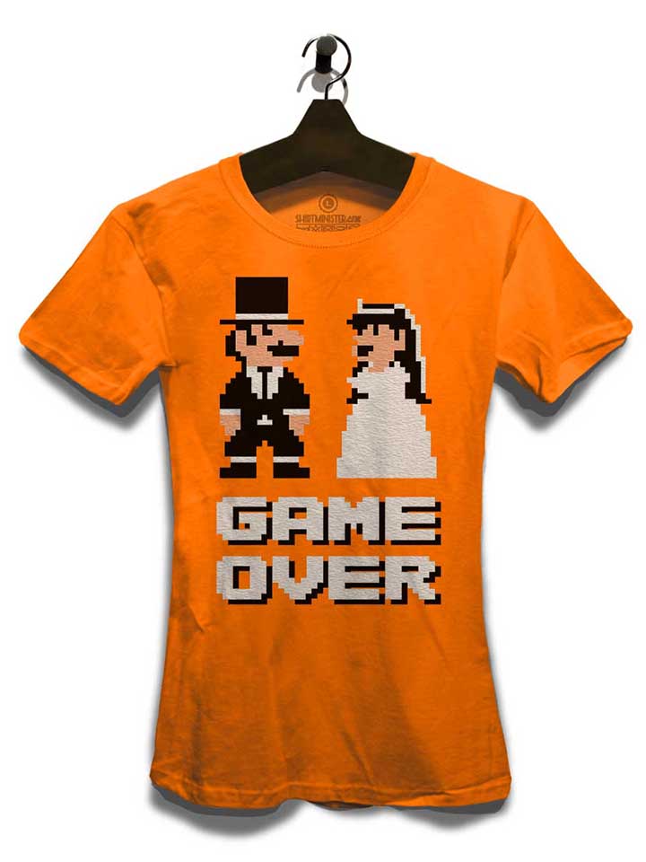 8-bit-junggesellen-game-over-damen-t-shirt orange 3