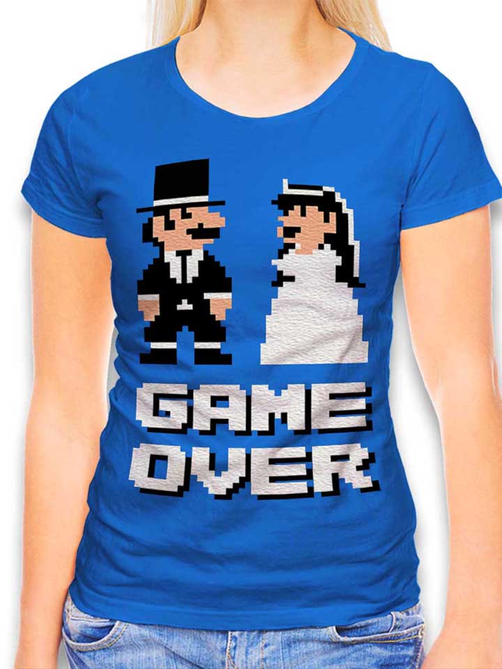 8-bit-junggesellen-game-over-damen-t-shirt royal 1