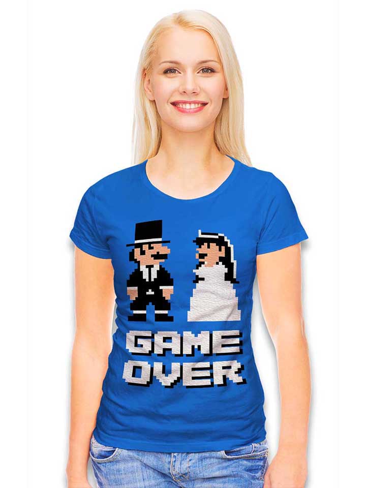 8-bit-junggesellen-game-over-damen-t-shirt royal 2