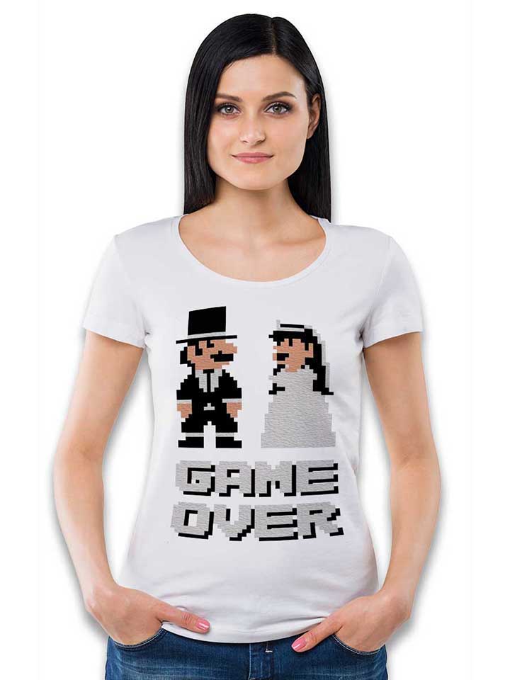 8-bit-junggesellen-game-over-damen-t-shirt weiss 2