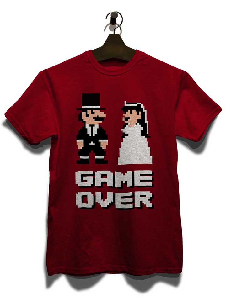 8-bit-junggesellen-game-over-t-shirt bordeaux 3