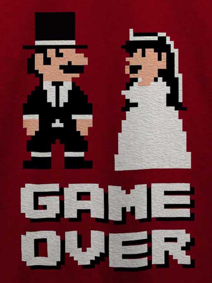 8-bit-junggesellen-game-over-t-shirt bordeaux 4