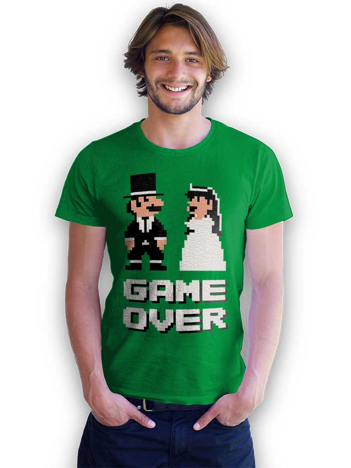 8-bit-junggesellen-game-over-t-shirt gruen 2